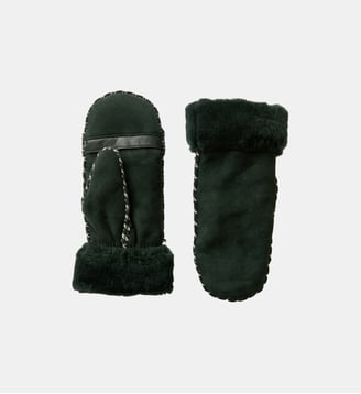 Mouffles Alix Femme Cuir Agneau Double Face - Agnelle - New green