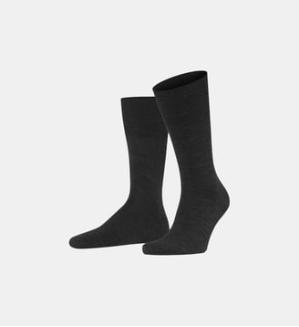 Chaussettes Airport siglées - Falke - Ardoise