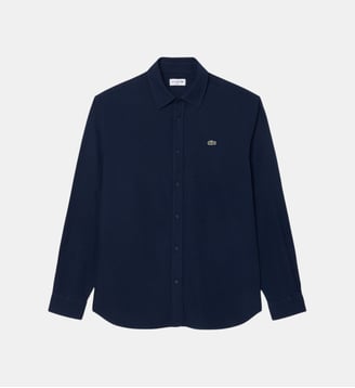 Chemise flanelle regular fit - Lacoste - Bleu marine