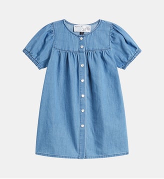 robe pression en denim bleu - Agnès b. - Bleu nemo