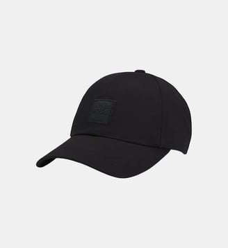 Casquette en twill de coton patch siglé - BOSS - Noir