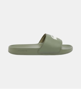 Claquettes Serve Slide 0.0 homme - Lacoste - Kaki et blanc