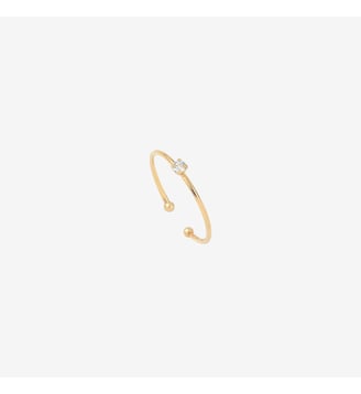 Bague cristal plaquée or - PARIS Caroline Najman