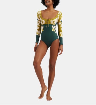 Maillots de bain 1 pièce Jasmine Blu Placée Green - La DoubleJ - Bleu et vert