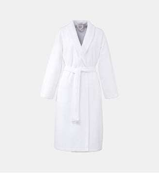 Peignoir long en polaire - Desforges - Blanc