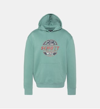 Sweatshirt à capuche - Schott - Vert clair