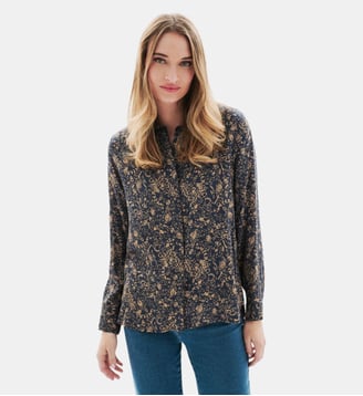 Chemise jamie - Motif imprimé - Coupe droite - Caroll - Noir