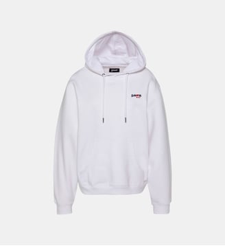Sweatshirt à capuche avec broderie cur - Schott - Blanc