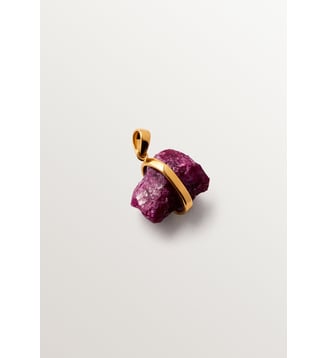 Charme de pierre de naissance de juillet avec rubis - Aristocrazy - Or