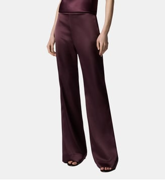 Pantalon évasé en satin - Pinko - Bordeaux dégustation de vin