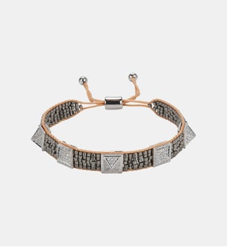 Bracelet réglable perles tissées avec charms SILLAGE - Hipanema - Argenté