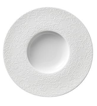 Assiette Gourmet Grand Bassin 30 Cm - L Couture - Degrenne - Blanc