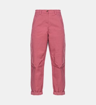 Pantalon carotte en tricotine - Pinko - Rose clair