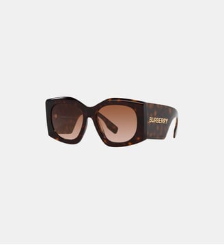 Lunettes de soleil Irrégulier BE4388U Madeline - Burberry - Havana foncé