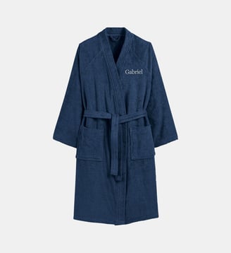 Peignoir éponge col kimono personnalisé La Redoute Interieurs