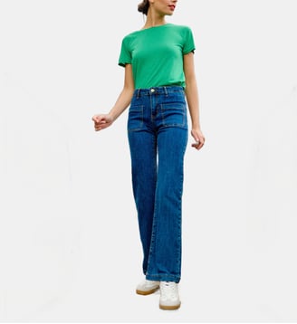 Jeans flare uni SONNY - La Petite Etoile - Wash