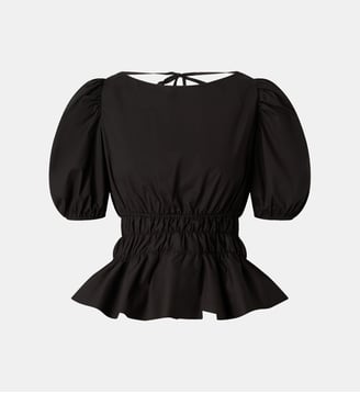 Haut cropped dos nu volanté - Pinko - Limousine noire