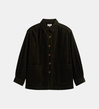 Surchemise en velours côtelé - JENA - Gerard Darel - Vert kaki