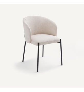 Fauteuil de table tissu chiné - AM.PM - Ficelle