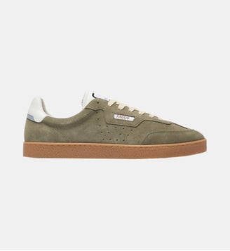 Baskets basses suede LUMBO - Faguo - Kaki foncé