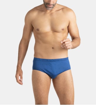 Slip taille haute fermé  MOTIFS - Eminence - Bleu horizon