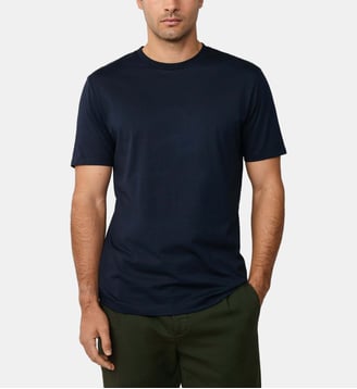 T-Shirt Coupe Regular En Coton Pima - Hackett London - Navy