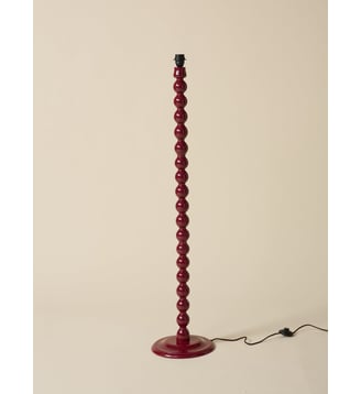 Pied de lampe en bois Bertille - Grand Modèle - Cyrillus - Bordeaux foncé
