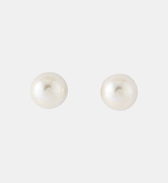 Puces d'oreilles perle 8mm - Balaboosté - Blanc