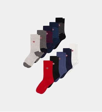 Lot de 10 chaussettes mi-hautes en coton Le Slip Francais
