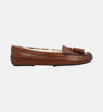 Pantoufle indian moc - cuir lisse - Fairmount - Marron foncé