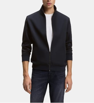 Sweat zippé modèle Shepherd  - BOSS - Bleu foncé
