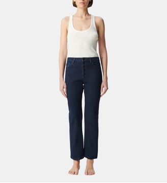 Jean droit court POWER STRETCH JANIS - Ikks - Bleu nuit