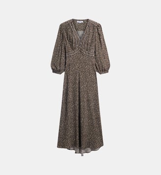 Robe longue cintrée imprimée - CARYL - Gerard Darel - Vert kaki