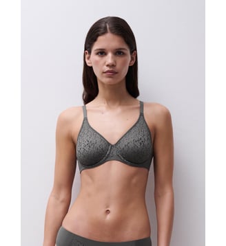 Soutien-gorge moulé emboîtant maille douce - Chantelle - Vert argile
