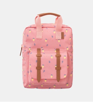 Sac à dos small Summer Fruit déperlant - Fresk - Rose et jaune