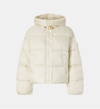 Doudoune à capuche en tissu technique - Pinko - Blanc et blanche neige