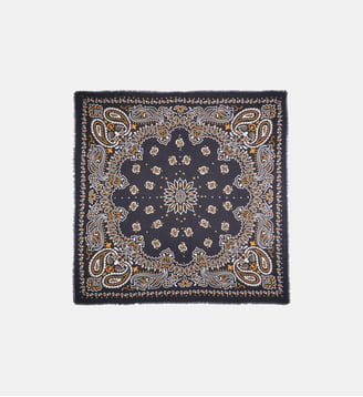 Grand foulard à motifs PAISLEY - Wild - Noir