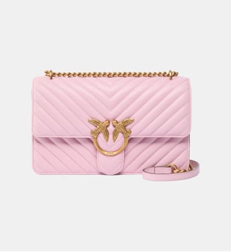 Sac bandoulière moyen love bag one chevron - Pinko - Rose clair
