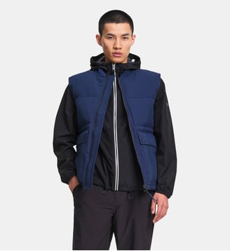 Gilet matelassé imperméable poches cargo REPREVE - Aigle - Bleu marine