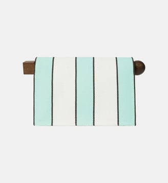La Pochette Rond Carre - Jacquemus - Print stripes white et mint