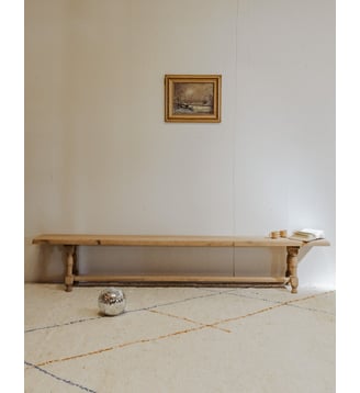 Grand banc en bois Antoine N°390- Produit chiné - Debongout - Bois clair