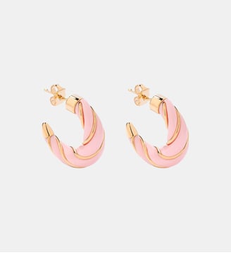 Boucles d'oreilles Diana baby pink - Aurélie Bidermann - Rose et doré