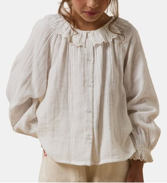 Chemise en gaze de coton - Cyrillus - Écru