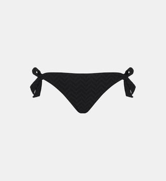 Bas de maillot de bain culotte mini Jacquard Chevron - Vilebrequin - Noir