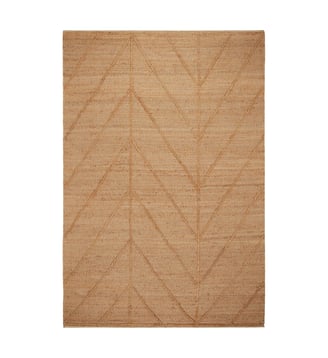 Tapis de sol DEEVA  100% jute à motif chevron XXL - Madura - Naturel
