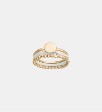 Bague États d'Âme en Plaqué Or - La Garçonne Diamant - Champagne