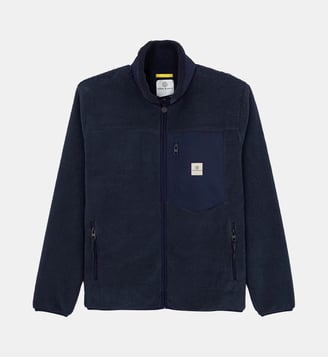 Veste sherpa Toronto signature zippée - Serge Blanco - Bleu foncé