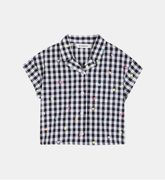 Chemise imstampe vichy - Billieblush - Blanc et noir