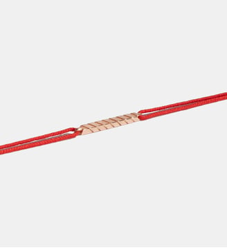 Bracelet Anagramme rainuré sur cordon - JEM - Rose