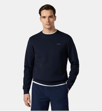 Sweat À Col Rond Avec Logo - Hackett London - Navy